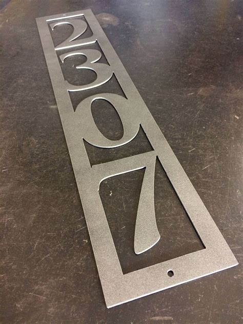 metal house signs vertical numbers|vertical house numbers for outside.